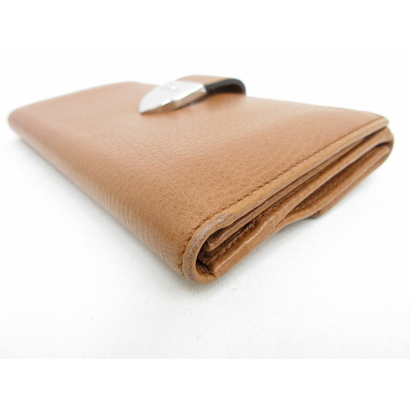 Gucci Double Hook Long Wallet Brown Leather - Picture 4 of 11